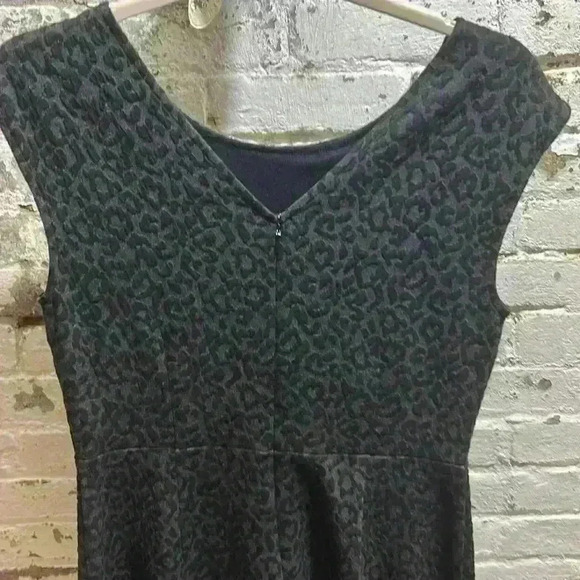 LOFT sleeveless black leopard dress with back zip size 8 never worn - Picture 4 of 6